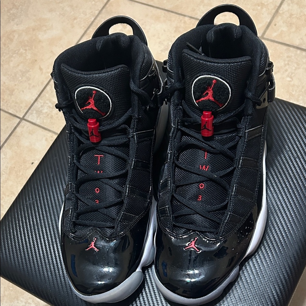 Jordan 6 rings Black and Gray Sneakers